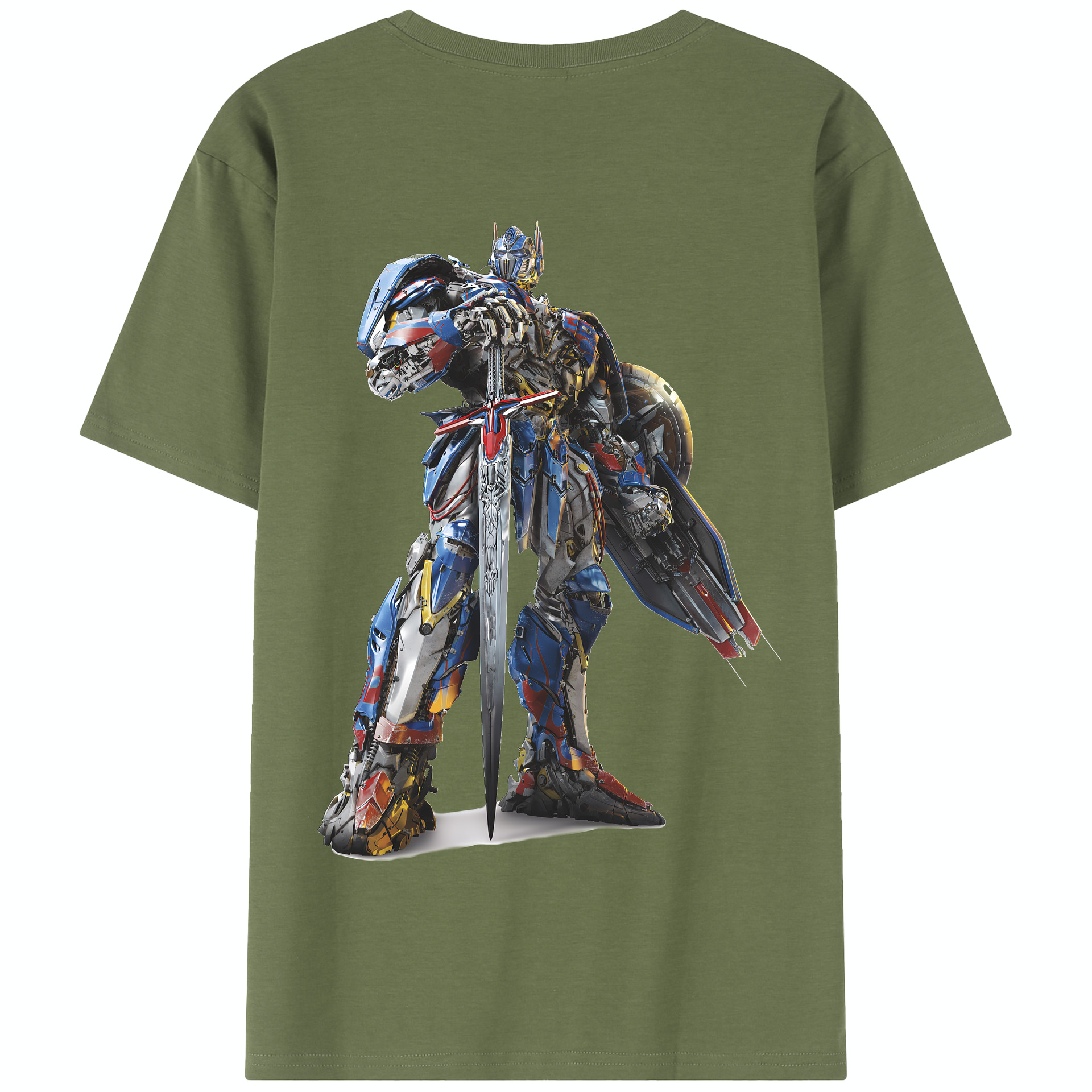 （画像用） Transformers トランスフォーマー 綿100％半袖Tシャツ（背面プリント）
